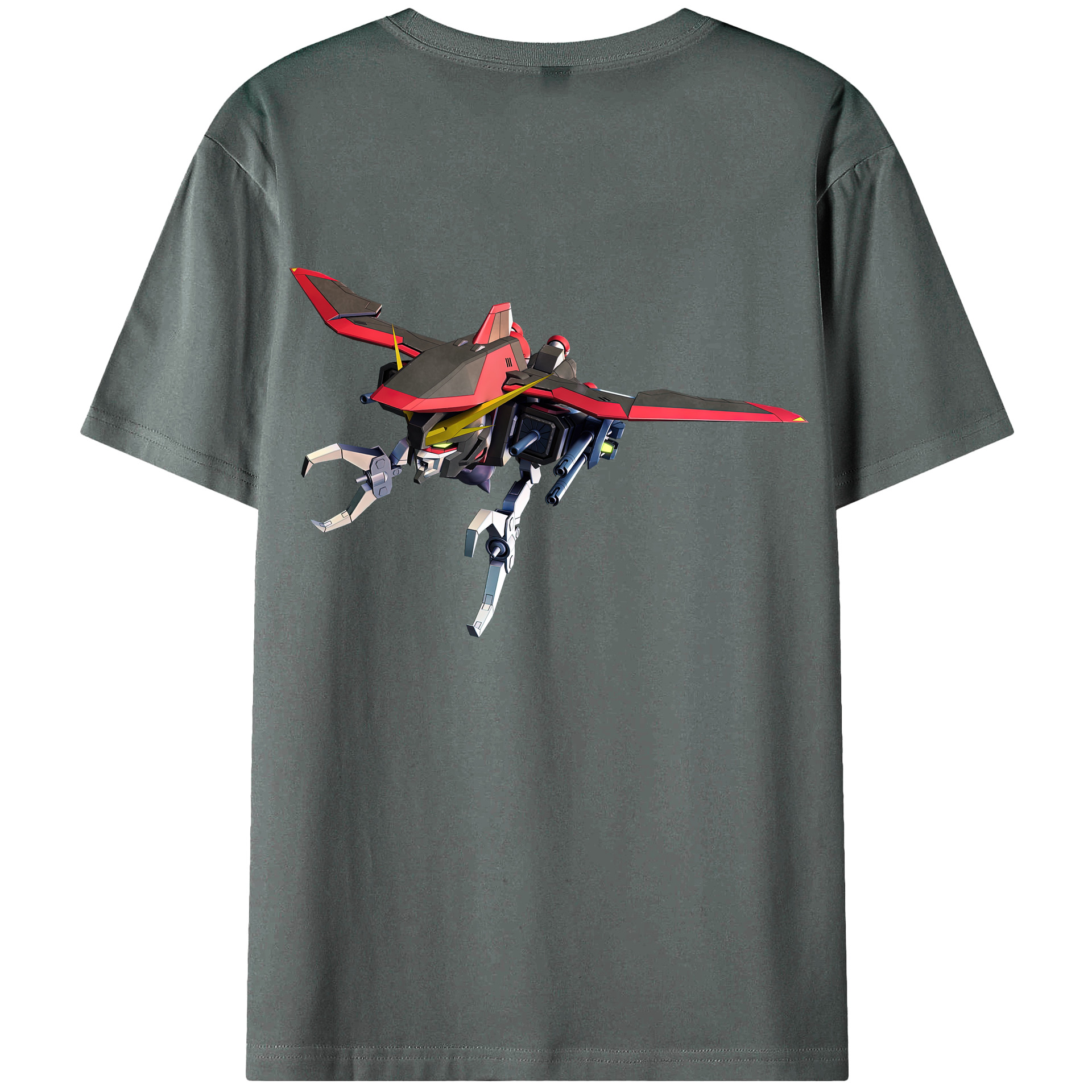 （画像用） 機動戦士ガンダム Mobile Suit Gundam 綿100％ メンズ半袖Tシャツ（バックプリント） 通気性
